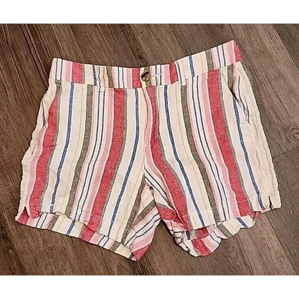 Old Navy Womens Shorts 4 Everyday Shorts Mid-rise Multi Stripe Lightweight Beach